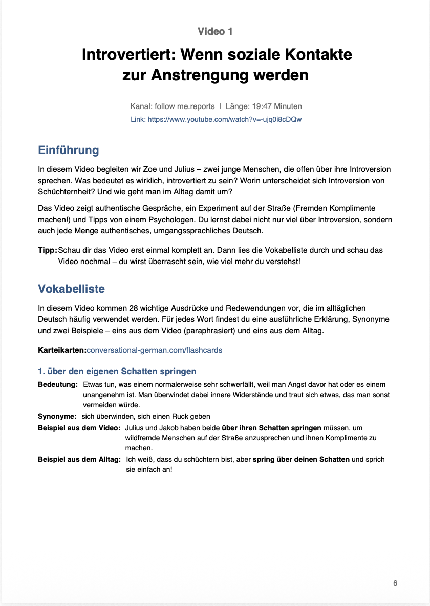 Vokabelerklärungen